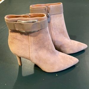 NWOT: Brand new Calvin Klein suede booties
